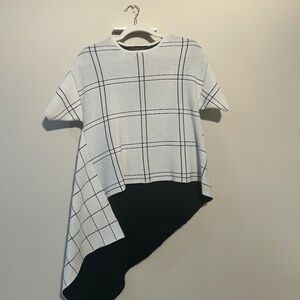 Derek Lam - Plaid Heavyweight Asymmetrical Top